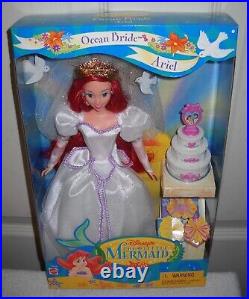 #12121 NRFB Mattel Disney the Little Mermaid Ocean Bride Ariel Doll