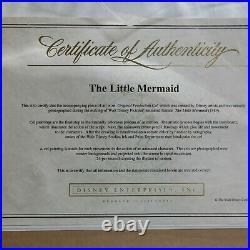 1989 Disney The Little Mermaid Ariel Flounder Scuttle Original Cel Picture 19x25