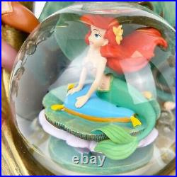 2004 Disney The Little Mermaid Daughters of Triton Musical Water Globe RARE
