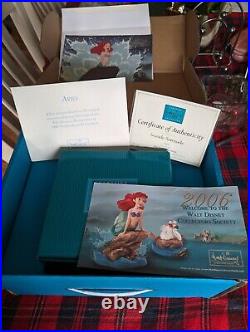 2006 Walt Disney The Little Mermaid Ariel Seaside Figure And Pin WDCC with prints