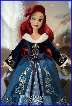 2020 Holiday Special Edition Disney ARIEL Little Mermaid Blue Dress Doll NIB