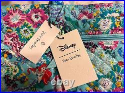 2022 Disney Parks Vera Bradley Little Mermaid Ariel Floral Medium Duffle Bag NWT