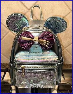 (2) Disney Cruise Line Exclusive Little Mermaid Ariel Sequin Loungefly Backpack