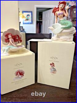 2 Piece Lenox Disney The Little Mermaid Ariel and Ariels Gleaming Treasues NEW