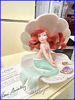 2 Piece Lenox Disney The Little Mermaid Ariel and Ariels Gleaming Treasues NEW