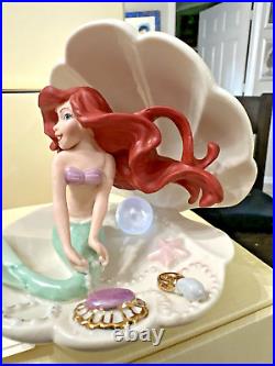 2 Piece Lenox Disney The Little Mermaid Ariel and Ariels Gleaming Treasues NEW