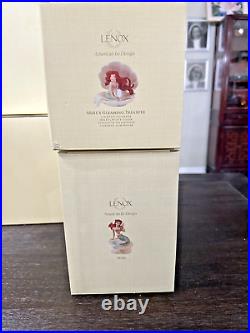 2 Piece Lenox Disney The Little Mermaid Ariel and Ariels Gleaming Treasues NEW