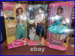 3 Disney The Little Mermaid Prince Eric & Princess Ariel and pocahontas Dolls