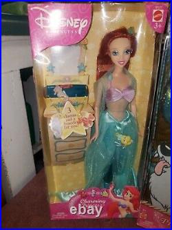 3 Disney The Little Mermaid Prince Eric & Princess Ariel and pocahontas Dolls