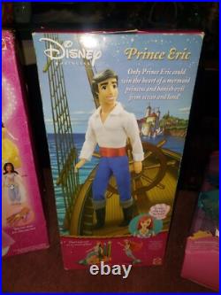 3 Disney The Little Mermaid Prince Eric & Princess Ariel and pocahontas Dolls