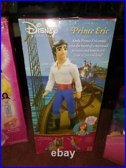 3 Disney The Little Mermaid Prince Eric & Princess Ariel and pocahontas Dolls