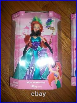 4 Disney Store Little Mermaid Royal Masquerade Ariel Doll -SnowWhiteCinderella