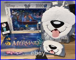 5 NEW DISNEY THE LITTLE MERMAID With LOUNGEFLY X DISNEY DOG MAX KNAPSACK & WALLET