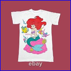 80s/90s Vintage Little Mermaid T-Shirt Single Stitch USA Disney Ariel