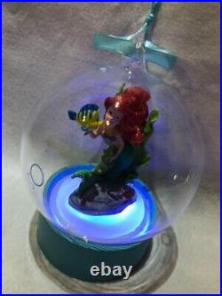 Ariel Glass Ball Led Light Disney Store Little Mermaid Princess Unused