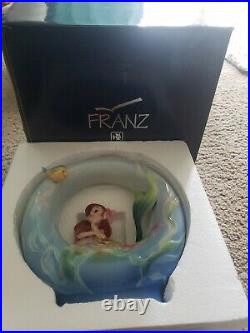 Ariel Little Mermaid Vase By Franz Disney Porcelain W Flounder