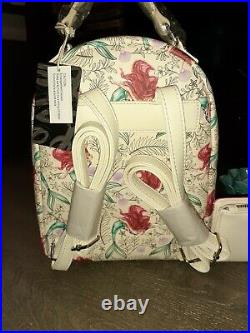 Ariel Sketch The little mermaid loungefly Backpack&wallet NWT