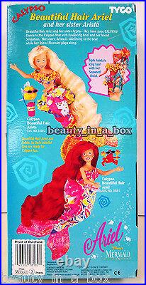 Calypso Beautiful Hair Ariel & Arista The Little Mermaid Tyco Disney Doll Rare