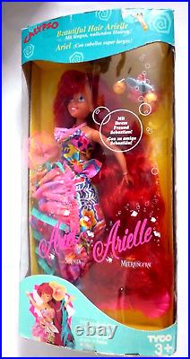 Calypso Beautiful Hair Ariel Little Mermaid In Original Box With Sebastian Tyco