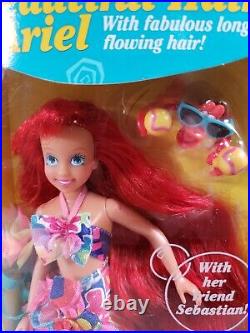 Calypso Beautiful Hair Ariel Little Mermaid Tyco Disney Doll with Sebastian