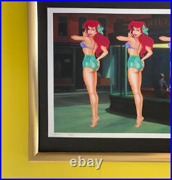 DEATH NYC Hand Signed LARGE Print Framed 16x20in ARIEL THE LITTLE MERMAID DISNEY