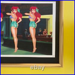 DEATH NYC Hand Signed LARGE Print Framed 16x20in ARIEL THE LITTLE MERMAID DISNEY