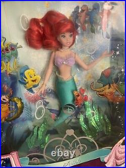 DISNEY Little Mermaid Ariel Porcelain Doll MOVIE MEMORIES Brass Key NIB RARE HTF