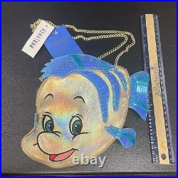 Danielle Nicole Disney Little Mermaid Flounder Small Crossbody Bag Purse NWT