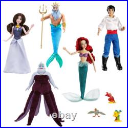DisneyStore Little Mermaid Deluxe Doll Gift Set Ursula Vanessa Triton Ariel Eric