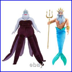 DisneyStore Little Mermaid Deluxe Doll Gift Set Ursula Vanessa Triton Ariel Eric