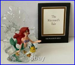 Disney ARIEL & Flounder The LITTLE MERMAID Franklin Mint CRYSTAL FIGURINE