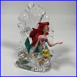 Disney ARIEL & Flounder The LITTLE MERMAID Franklin Mint CRYSTAL FIGURINE