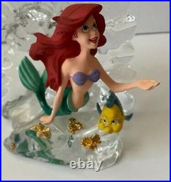 Disney ARIEL & Flounder The LITTLE MERMAID Franklin Mint CRYSTAL FIGURINE