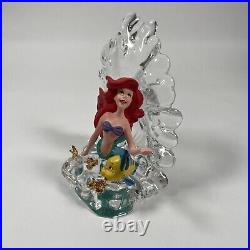 Disney ARIEL & Flounder The LITTLE MERMAID Franklin Mint CRYSTAL FIGURINE