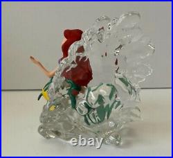 Disney ARIEL & Flounder The LITTLE MERMAID Franklin Mint CRYSTAL FIGURINE