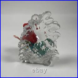 Disney ARIEL & Flounder The LITTLE MERMAID Franklin Mint CRYSTAL FIGURINE