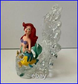 Disney ARIEL & Flounder The LITTLE MERMAID Franklin Mint CRYSTAL FIGURINE