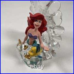 Disney ARIEL & Flounder The LITTLE MERMAID Franklin Mint CRYSTAL FIGURINE