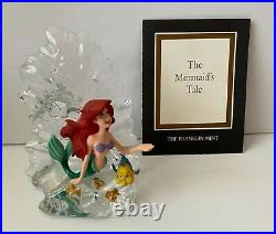 Disney ARIEL & Flounder The LITTLE MERMAID Franklin Mint CRYSTAL FIGURINE