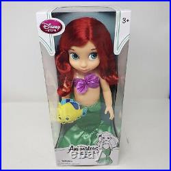 Disney Animator Collection Princess Ariel Toddler Doll + Flounder Little Mermaid