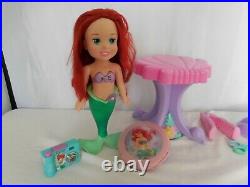 Disney Ariel Little Mermaid Magical Talking Vanity + Mermaid Doll + CD player +