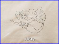 Disney Ariel The Little Mermaid Original Concept Drawing For Merchandise