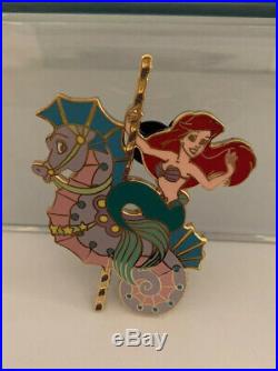 Disney Auctions Ariel Princess Carousel Horse Pin LE 100 Little Mermaid HTF Rare
