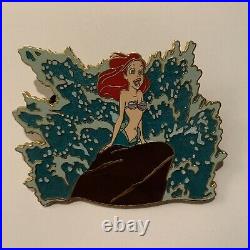 Disney Auctions Ariel on the Rock LE 100 Jumbo Pin Wave The Little Mermaid