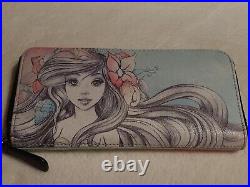 Disney Boutique Little Mermaid Leather Wallet. Ariel. Discontinued Style