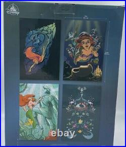 Disney D23 Expo 2019 The Little Mermaid Ariel Art Acrylic Print Set of 4 LE 200
