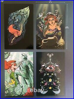 Disney D23 Expo 2019 The Little Mermaid Ariel Art Acrylic Print Set of 4 LE 200
