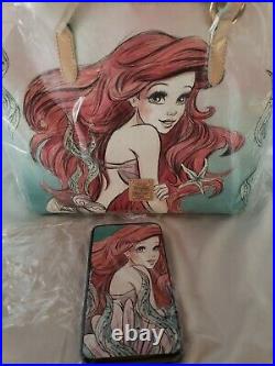 Disney Dooney Bourke Ariel (The Little Mermaid) Tote New NWT. (Bonus Wallet)