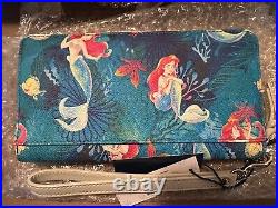 Disney Dooney Bourke The Little Mermaid Wallet Wristlet Ariel NWT 2023 Retired