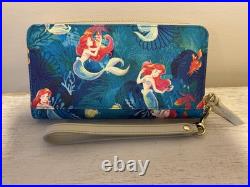 Disney Dooney & and Bourke The Little Mermaid Wallet Wristlet Ariel 2023